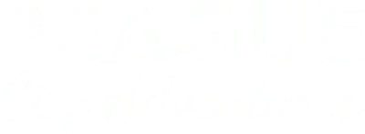 Prague City Adventures logo in white