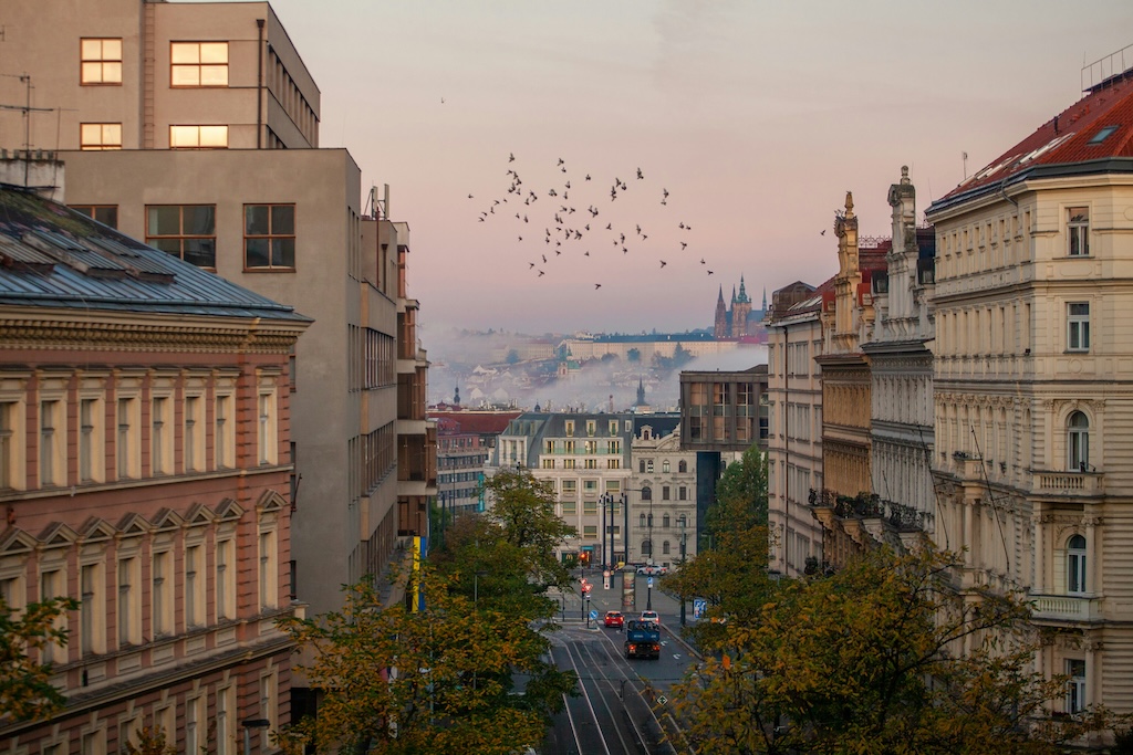 Prague's Vinohrady neighbourhood, a former wine district that you will visit on Prague City Adventure's premier wine tasting experience